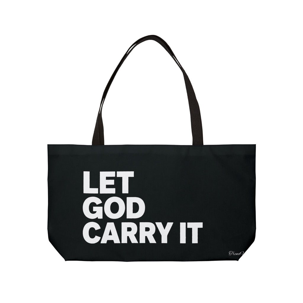 1 Peter 5:7 Tote Bag (Black)