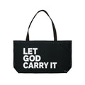 1 Peter 5:7 Tote Bag (Black)