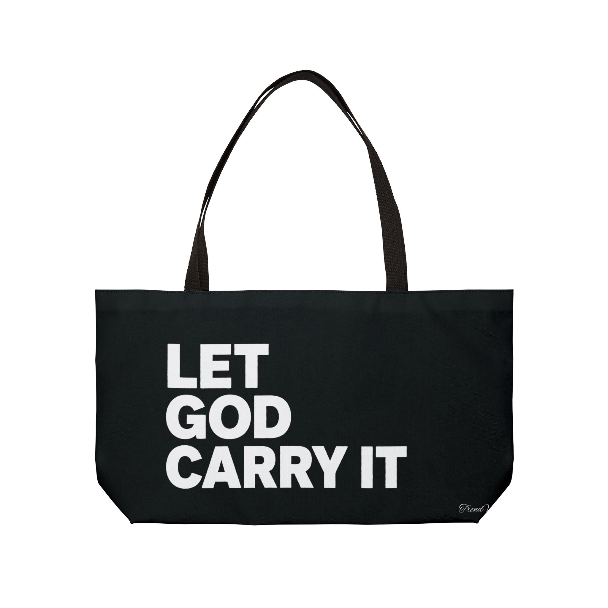 1 Peter 5:7 Tote Bag (Black)
