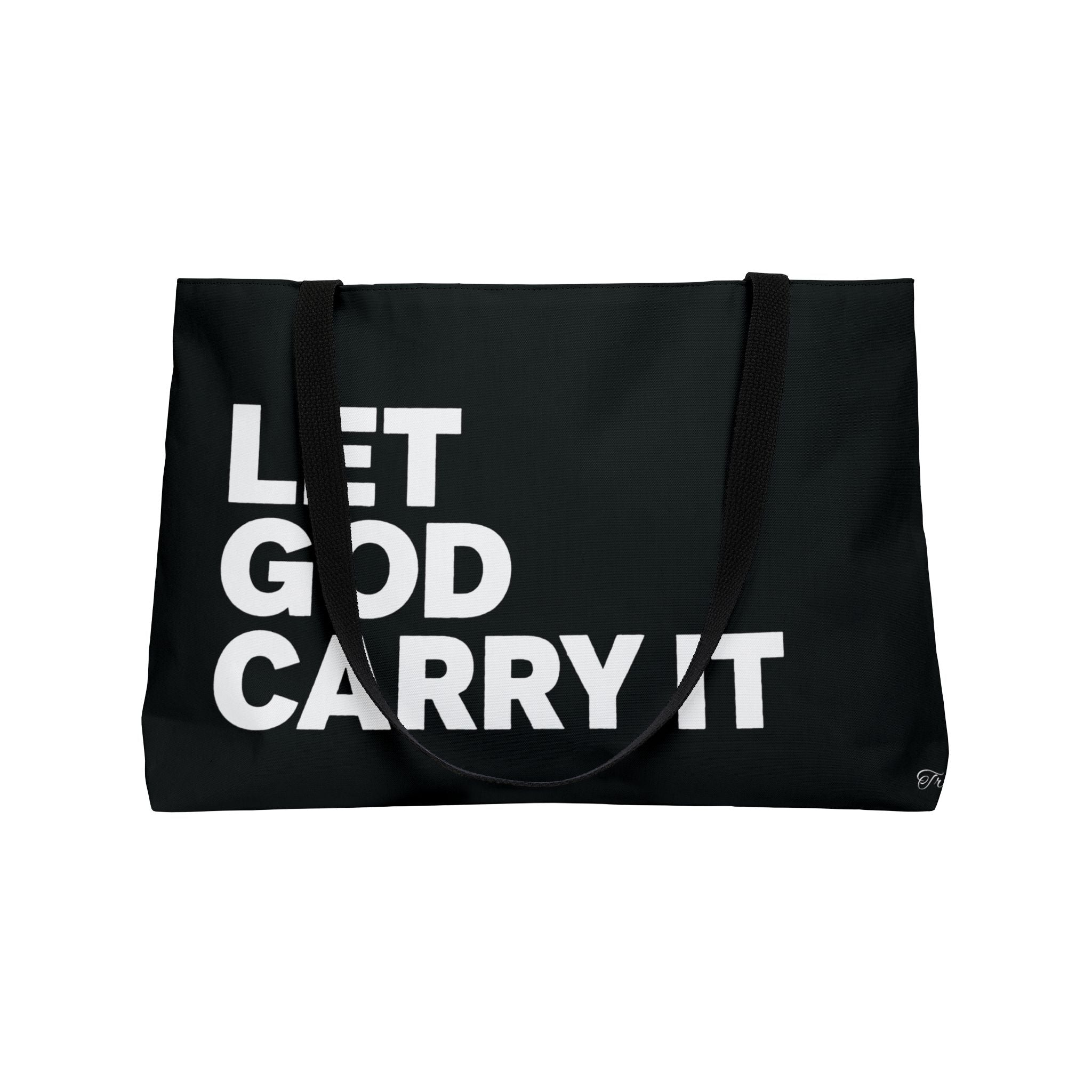 1 Peter 5:7 Tote Bag (Black)