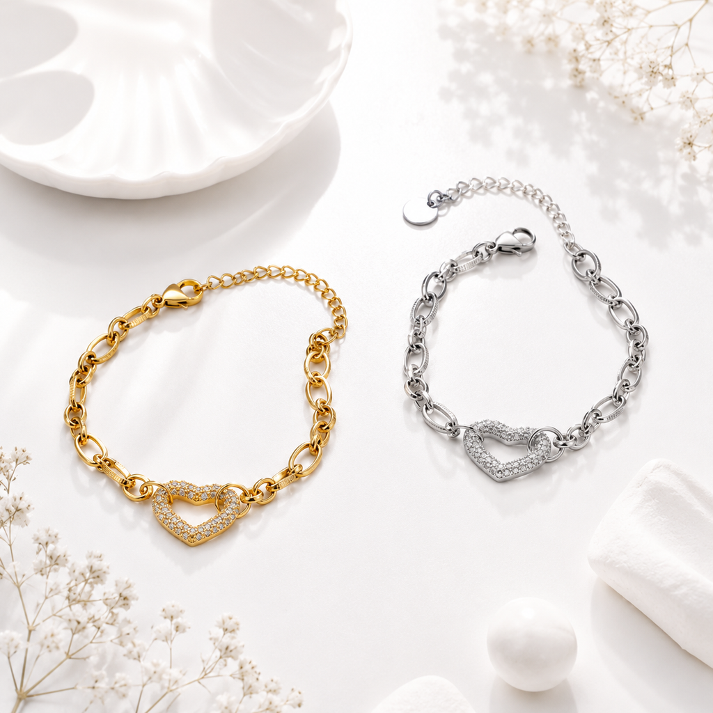 Blooming Heart Bracelet