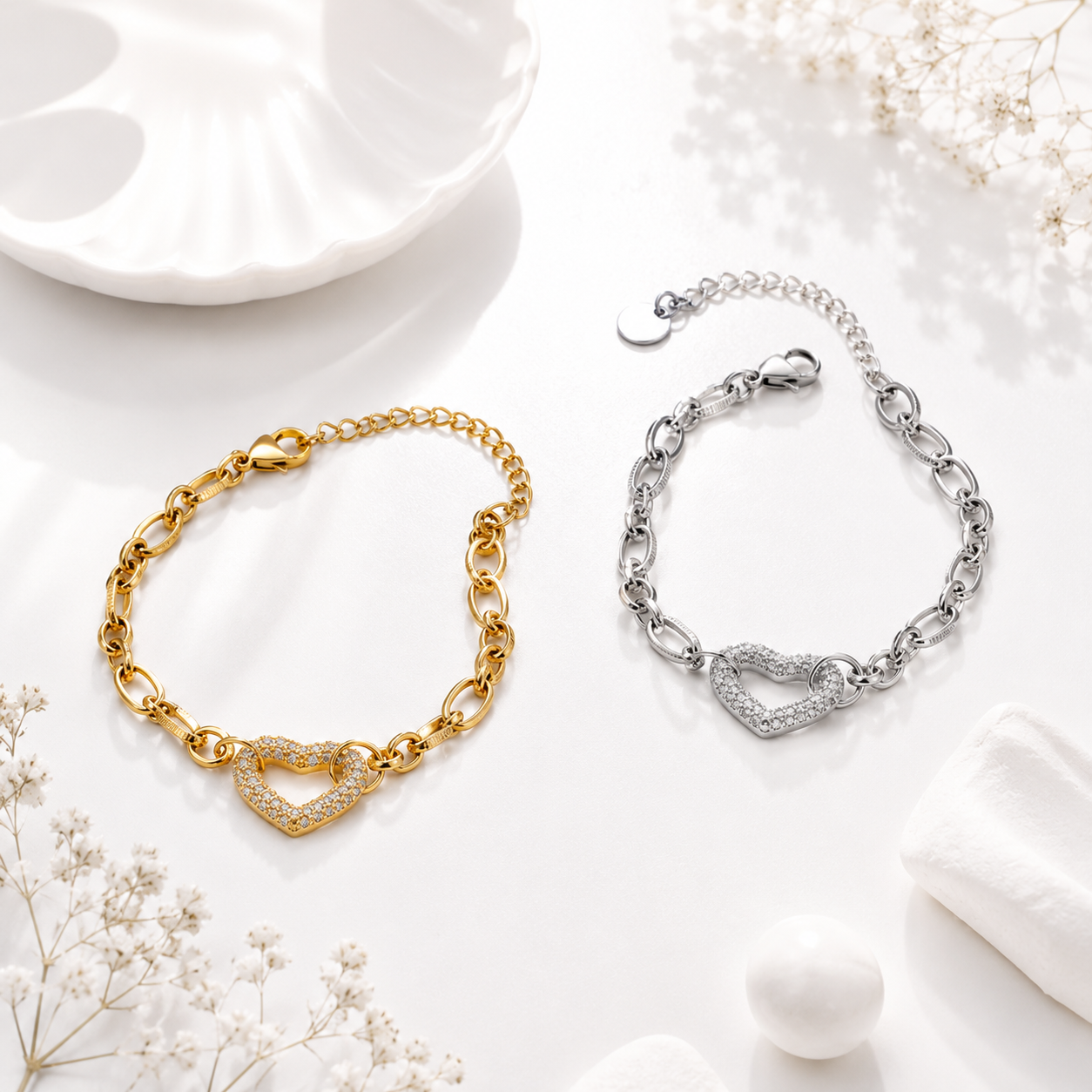 Blooming Heart Bracelet