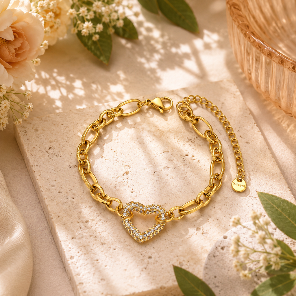 Blooming Heart Bracelet