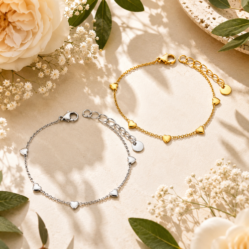 Dainty Heart Chain Bracelet