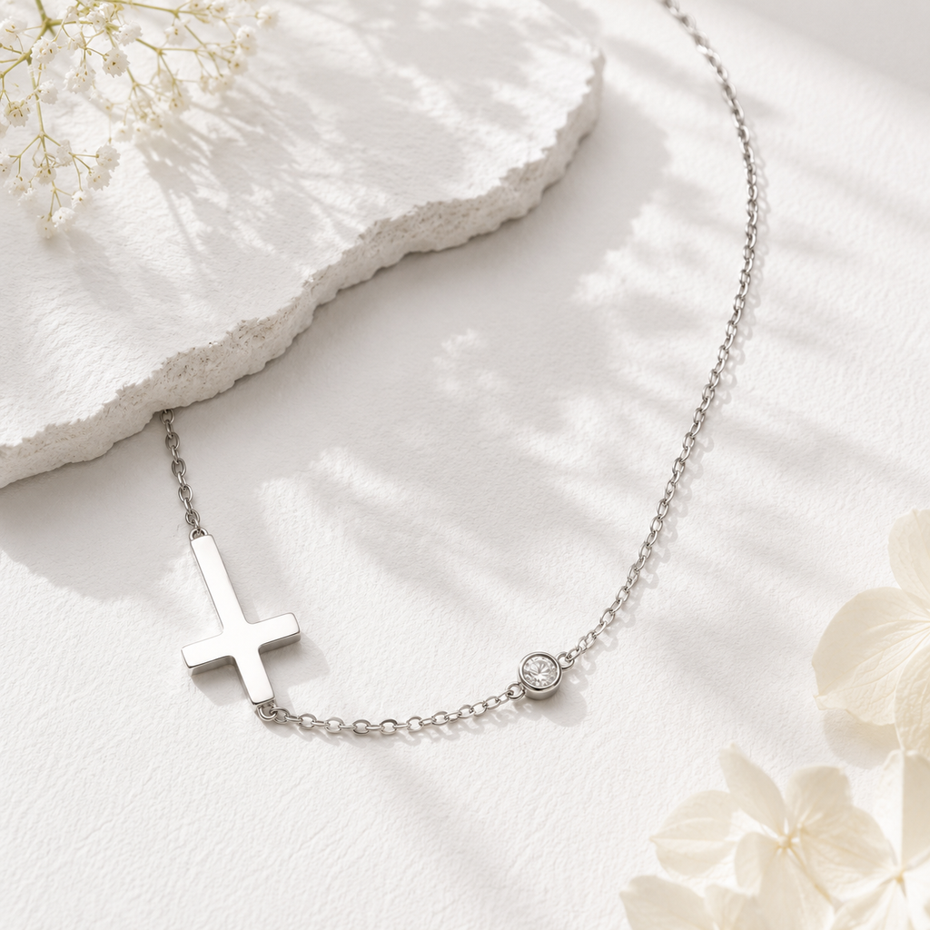 Elegant Cross Charm Necklace