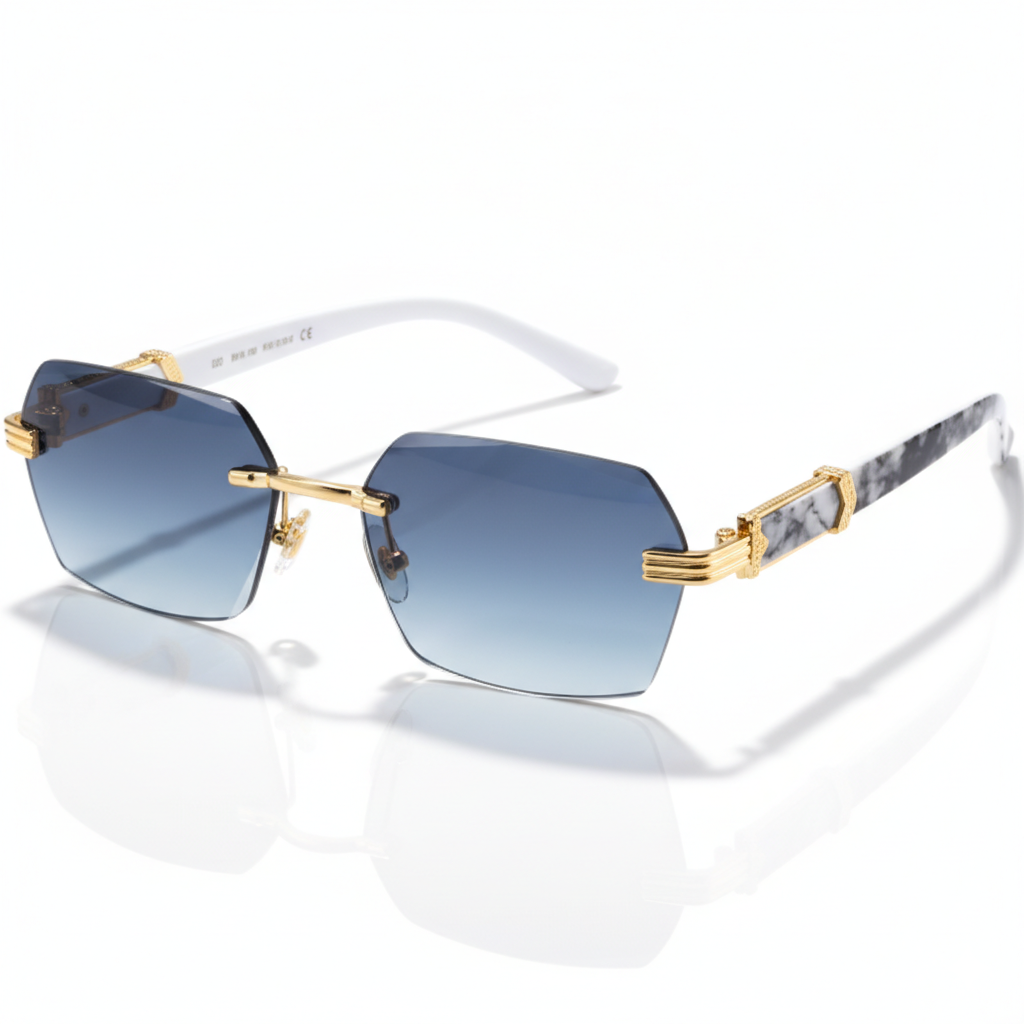 OLOIU SunGlide Rimless Square Sunglasses