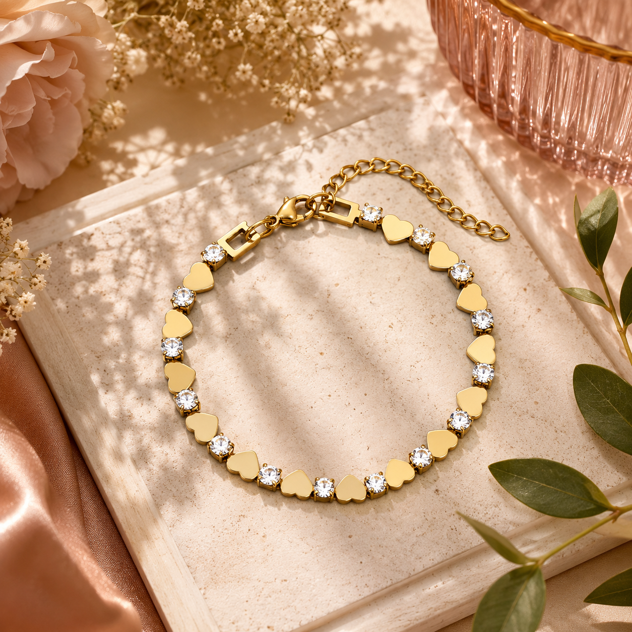 Heart Charm Bracelet