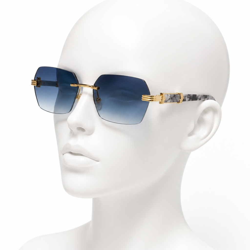 SunGlide Rimless Square Sunglasses
