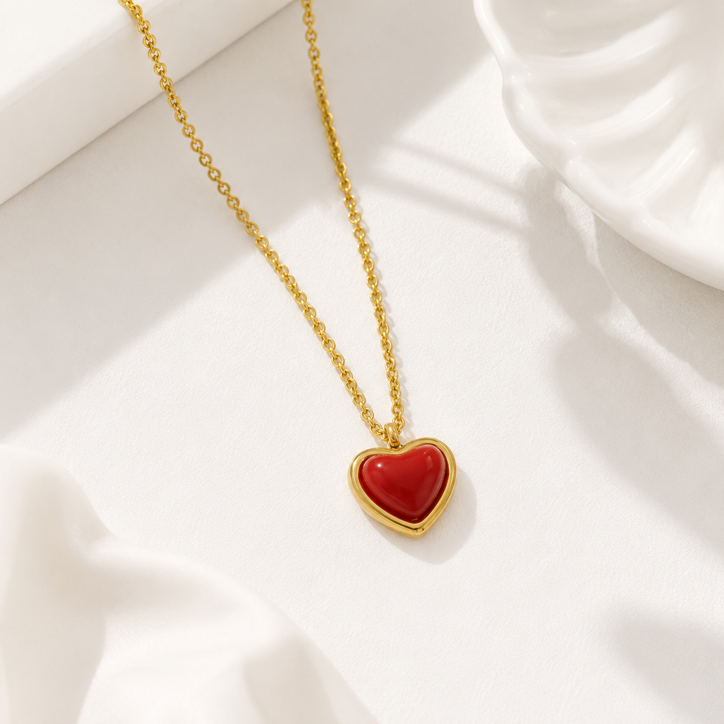 Ruby Heart Necklace