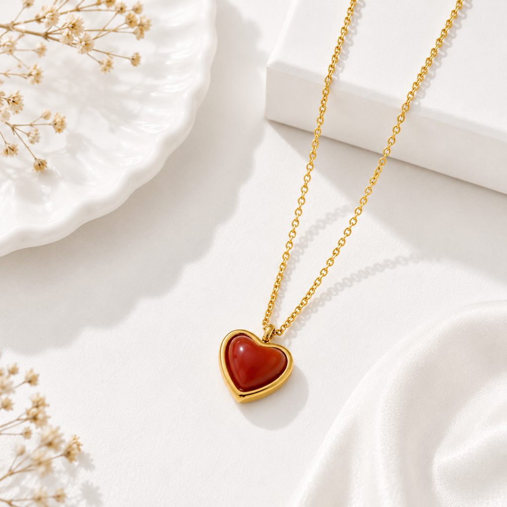 Ruby Heart Necklace