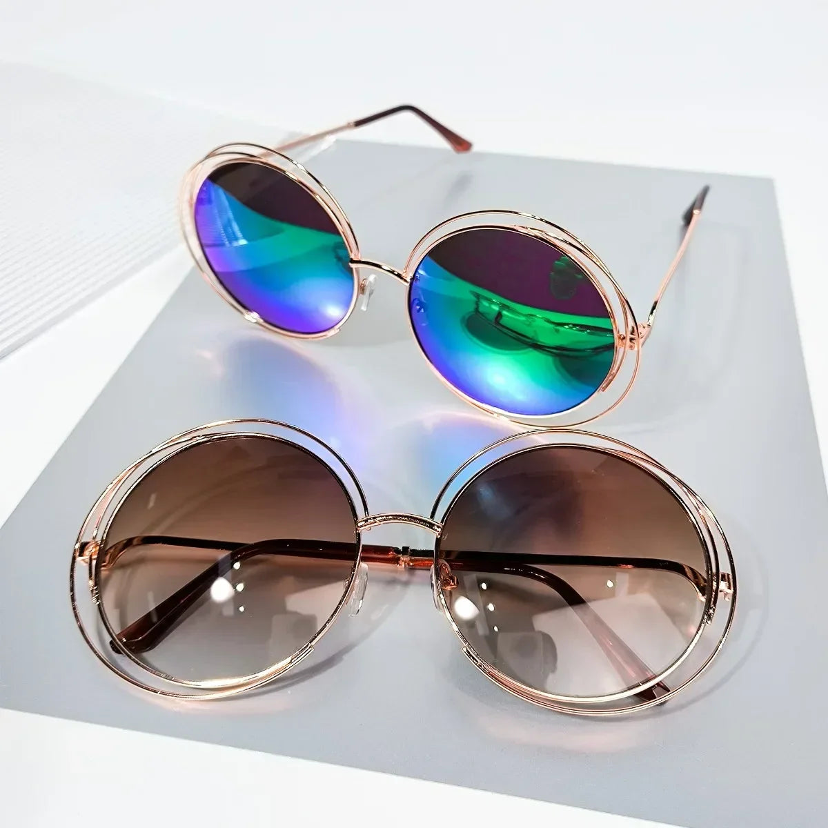 LunaRay Oversized Round Sunglasses