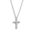 Dainty Small Cross Pendant Necklace with Zirconia, 18K Gold Plated Stainless Steel Delicate Everyday Jewelry Gift for Women