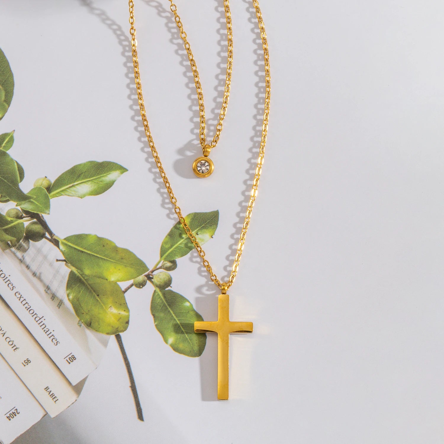 Layered Cross Necklace