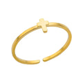 Zircon Double Cross Rings For Woman Stainless Steel Gold Color Shiny Opening Ring New Luxury Fashion Wedding Jewelry Gift Bague