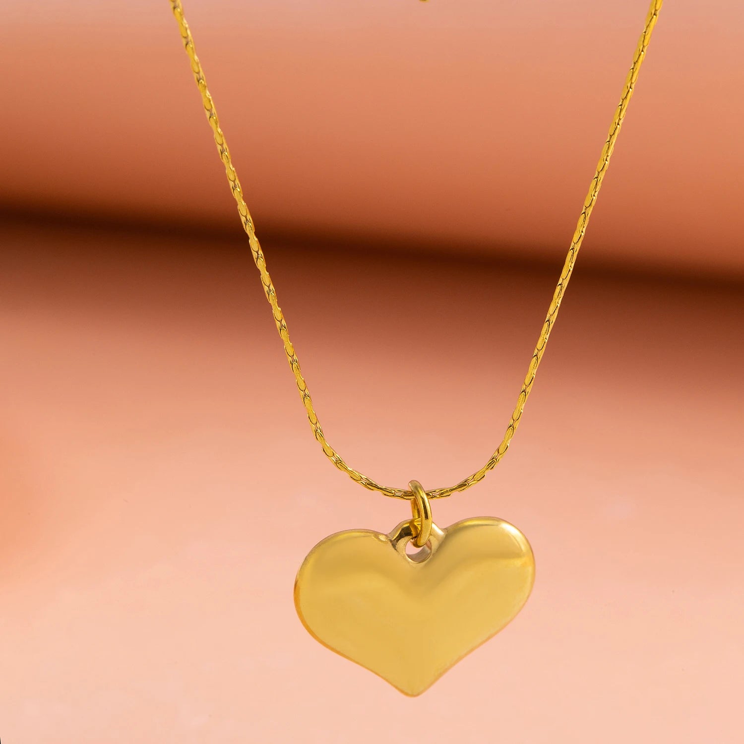 Double Layer Necklace for Women, Zirconia & Heart Pendant & 18K Gold Plated Stainless Steel, Fashion Hypoallergenic Jewelry Gift