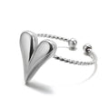 Cute Heart Rings For Women Stainless Steel Gold Color Spiral Twist Finger Ring Aesthetic Wedding Jewelry Anniversary Gift