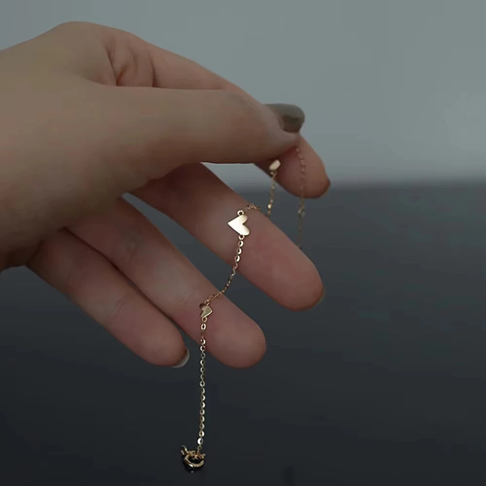 Golden Love Heart Bracelet