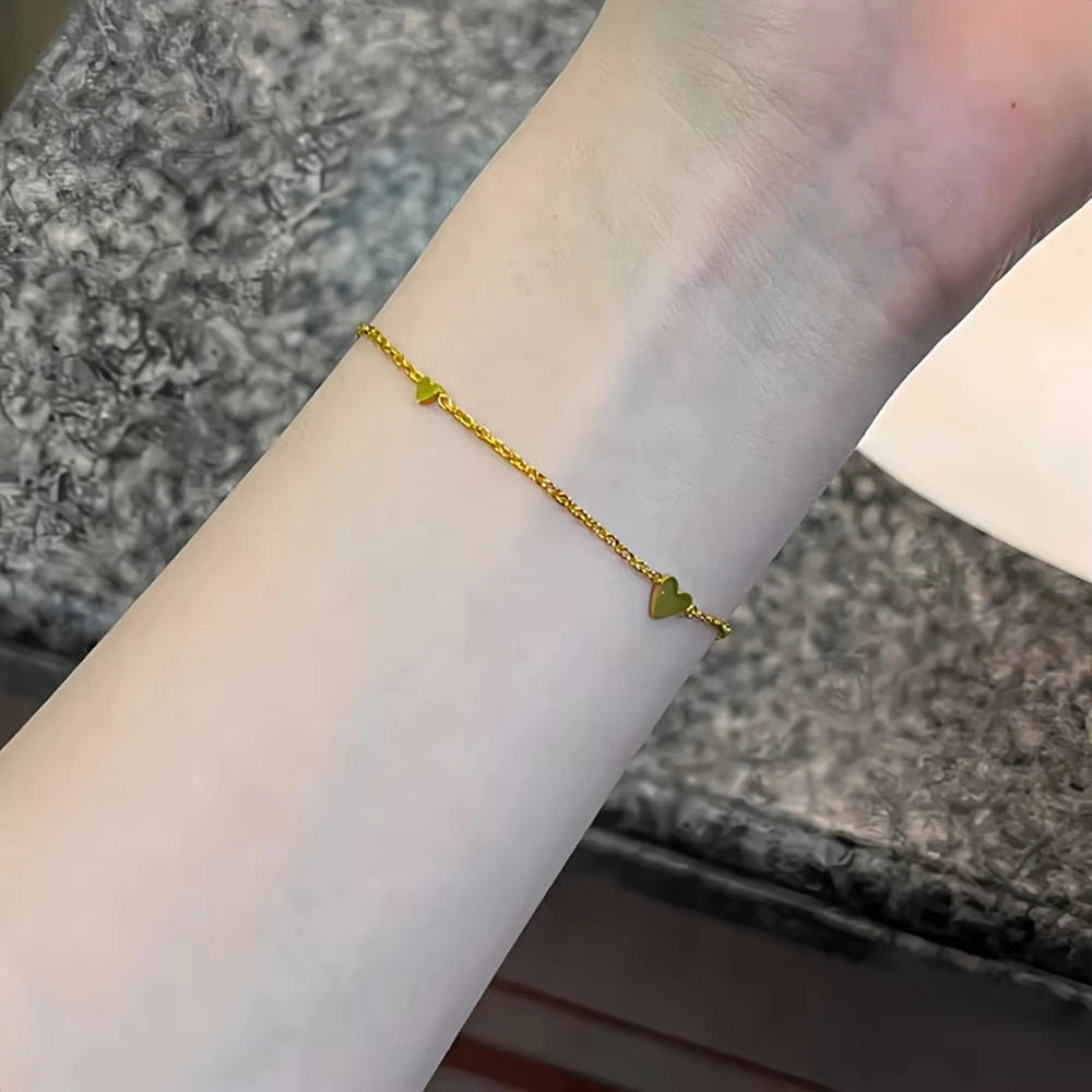 Golden Love Heart Bracelet