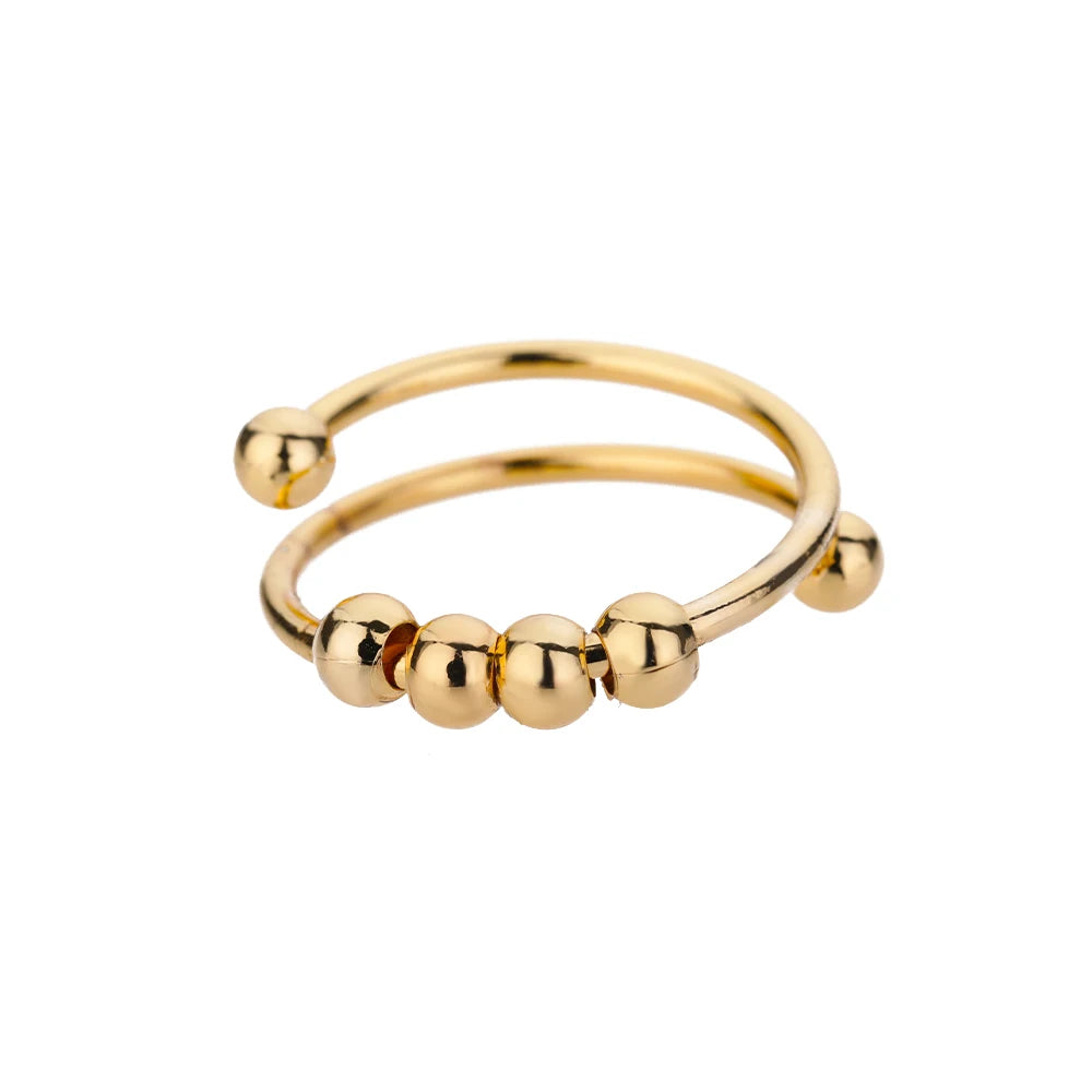 Zircon Double Cross Rings For Woman Stainless Steel Gold Color Shiny Opening Ring New Luxury Fashion Wedding Jewelry Gift Bague