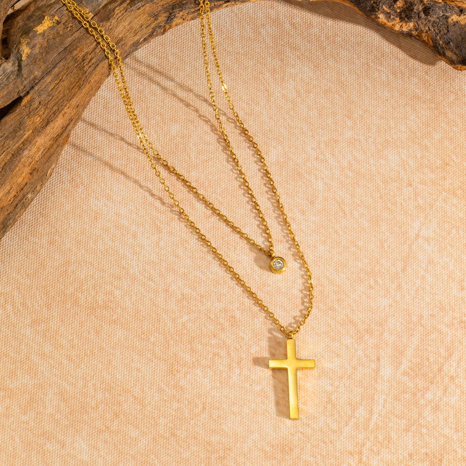 Layered Cross Necklace