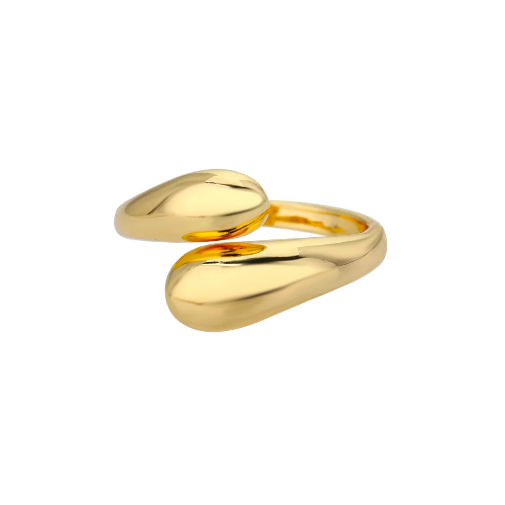 Zircon Double Cross Rings For Woman Stainless Steel Gold Color Shiny Opening Ring New Luxury Fashion Wedding Jewelry Gift Bague