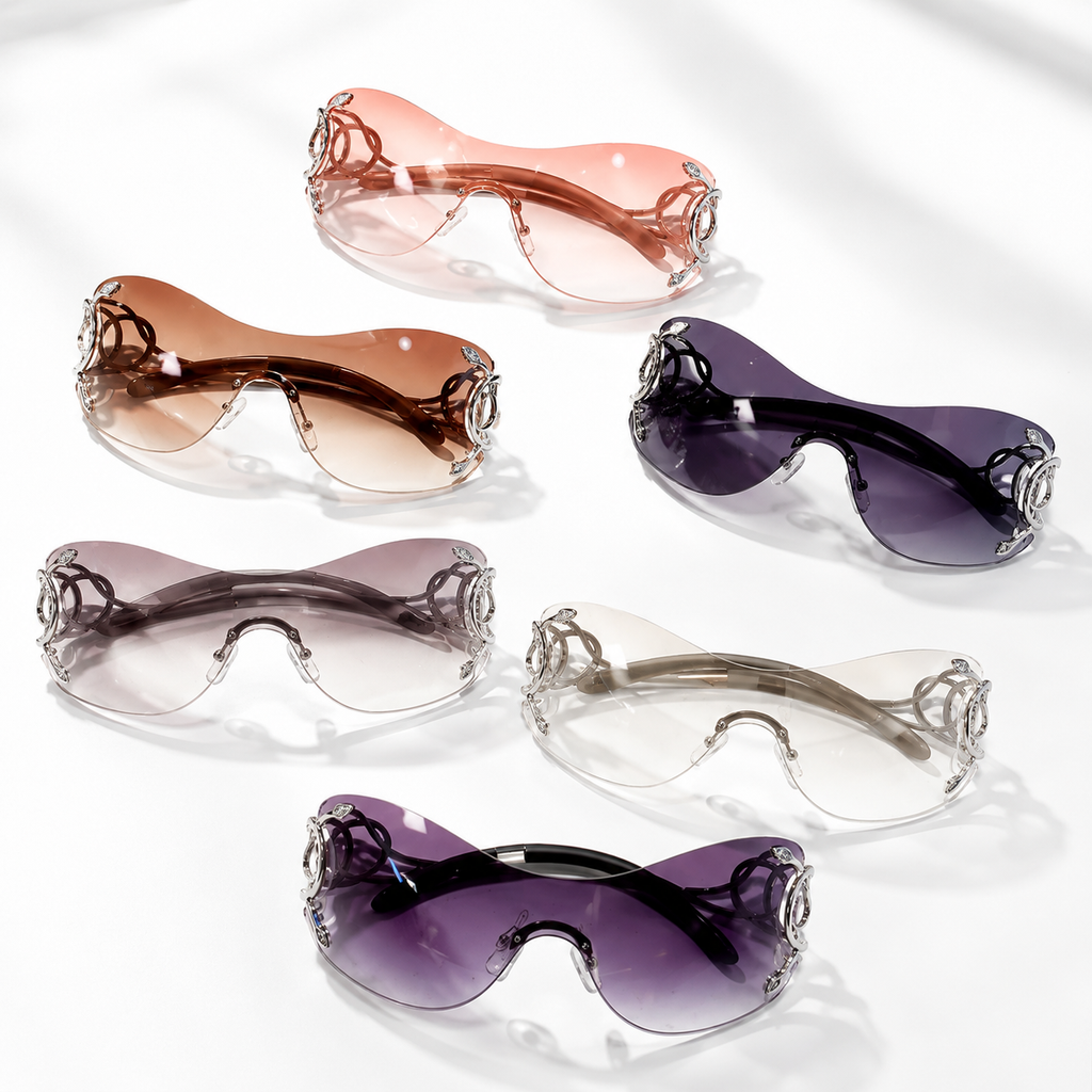 Starluxe Rimless Shield Sunglasses