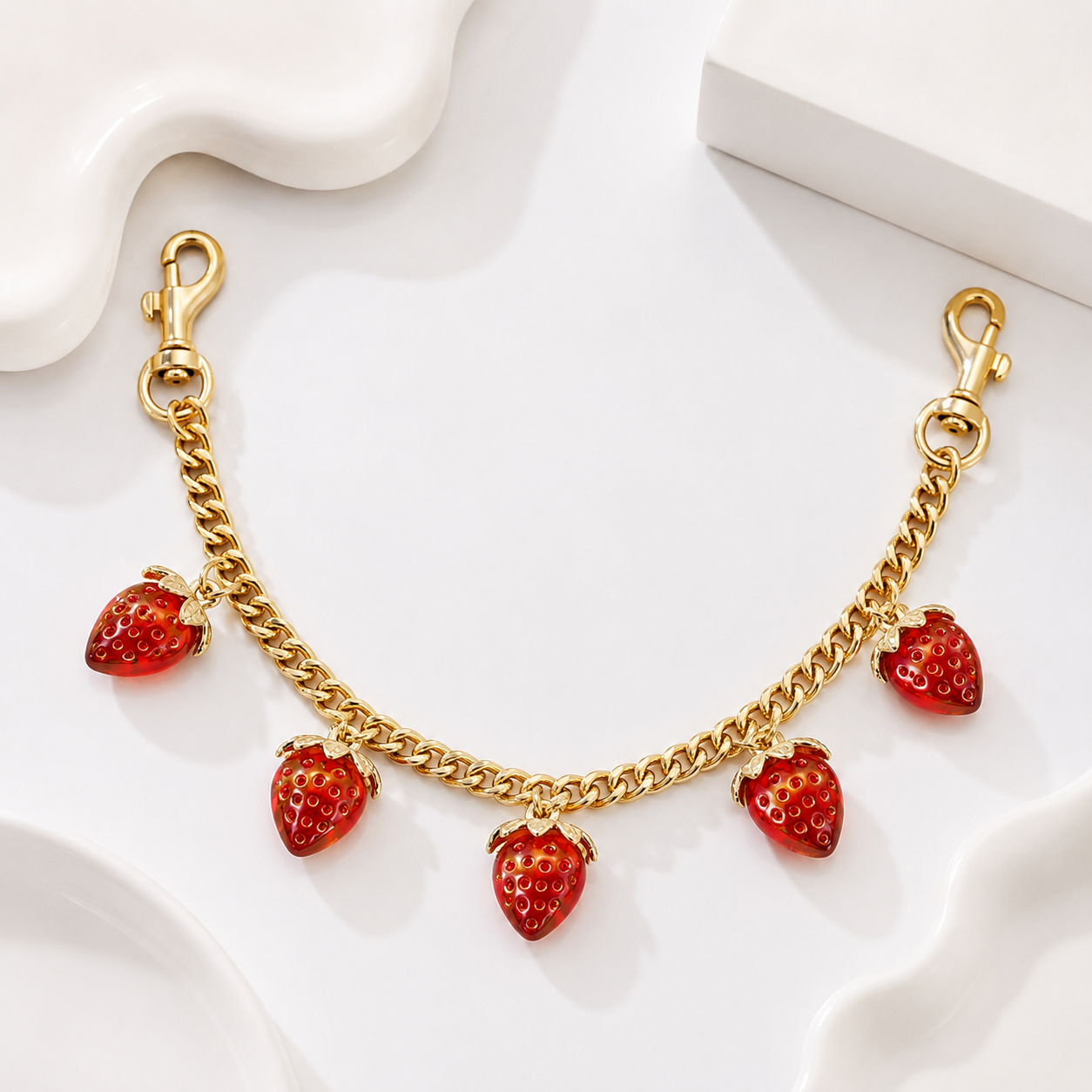 Strawberry Charm Tote Chain