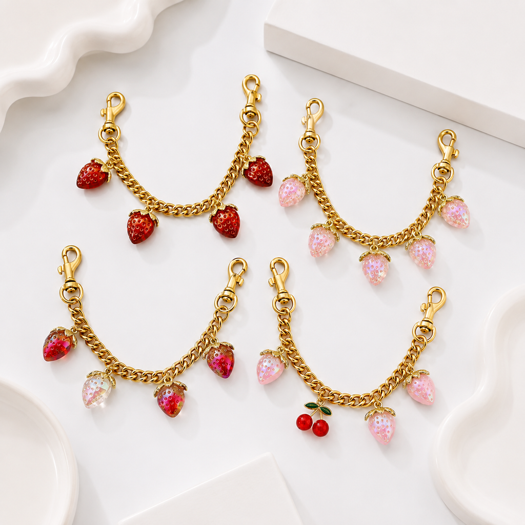 Strawberry Charm Tote Chain