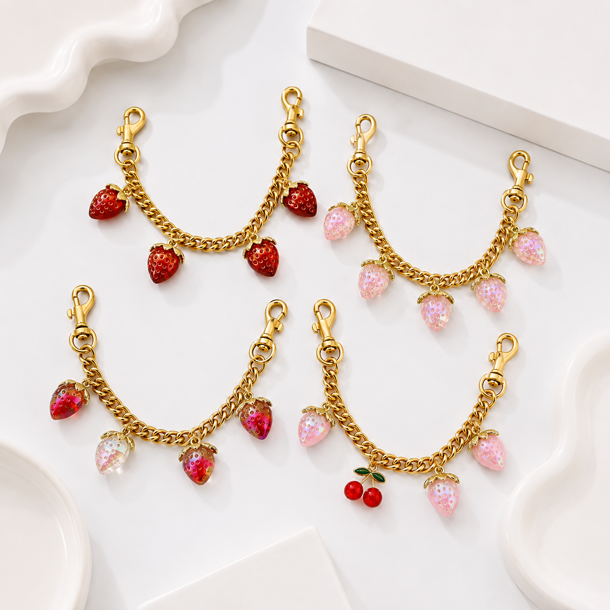Strawberry Charm Tote Chain