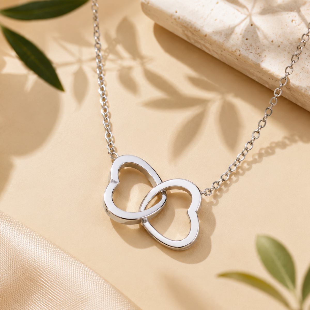 Twin Hearts Necklace