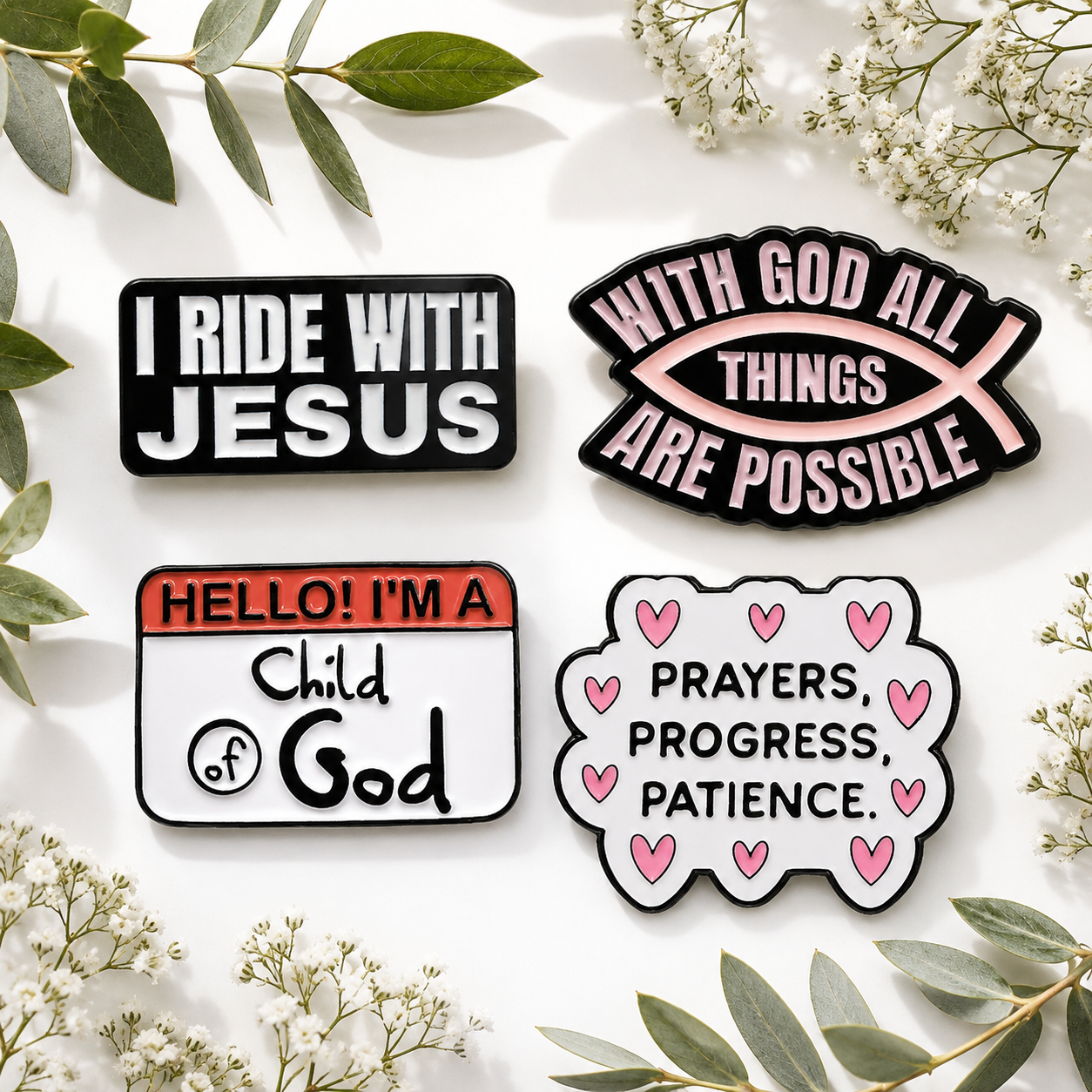 Faith & Hope Enamel Pins 2
