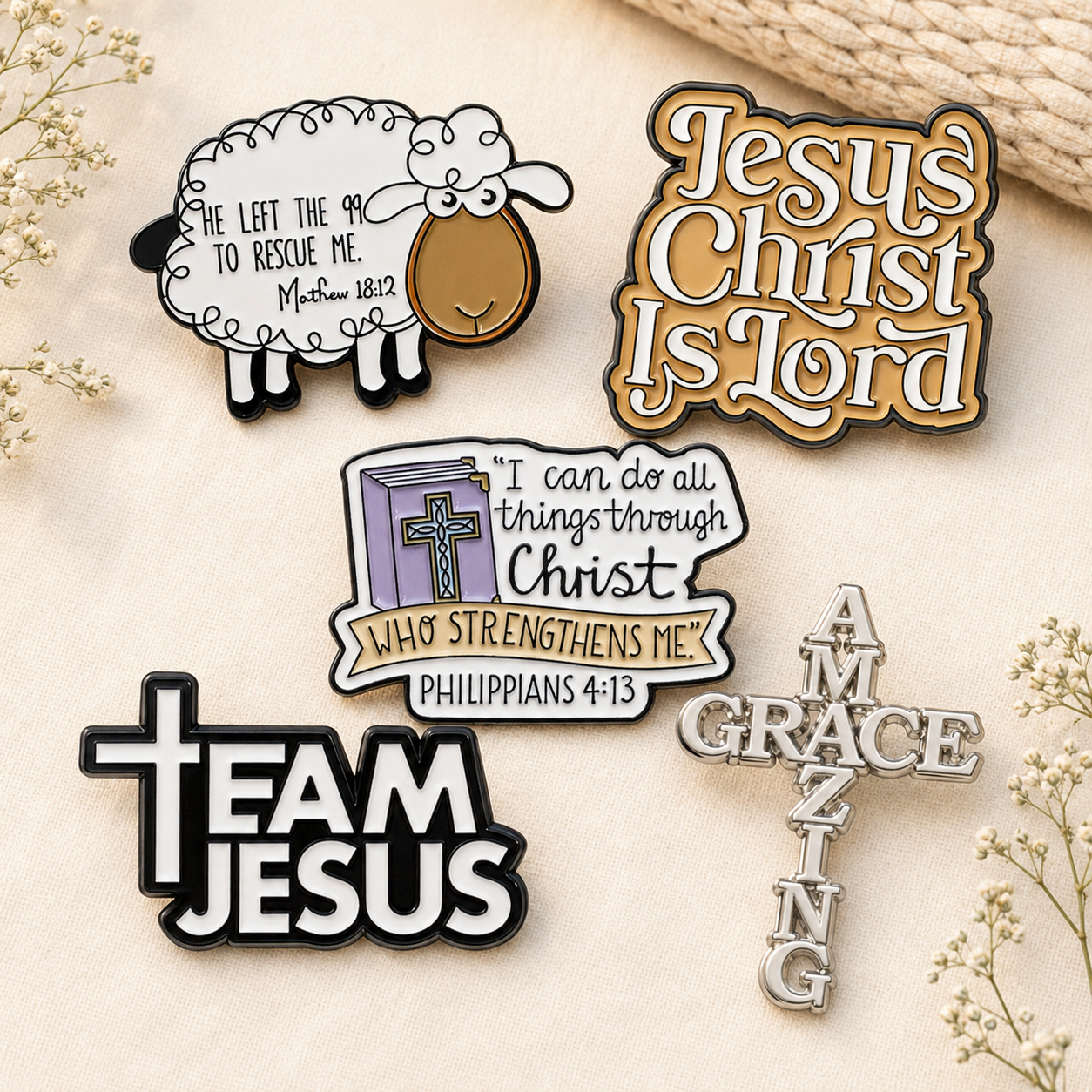 Faith & Hope Enamel Pins 1