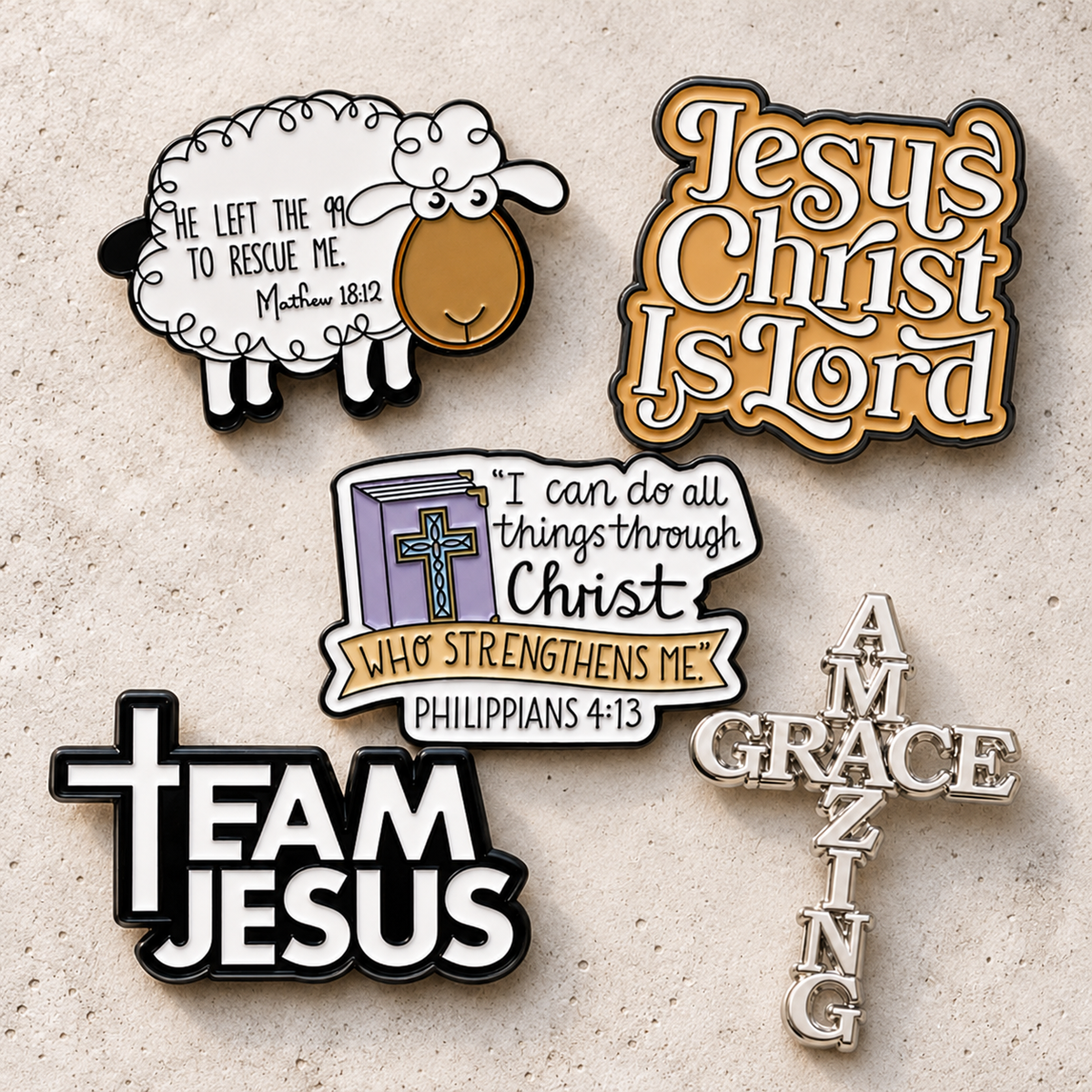 Faith & Hope Enamel Pins 1