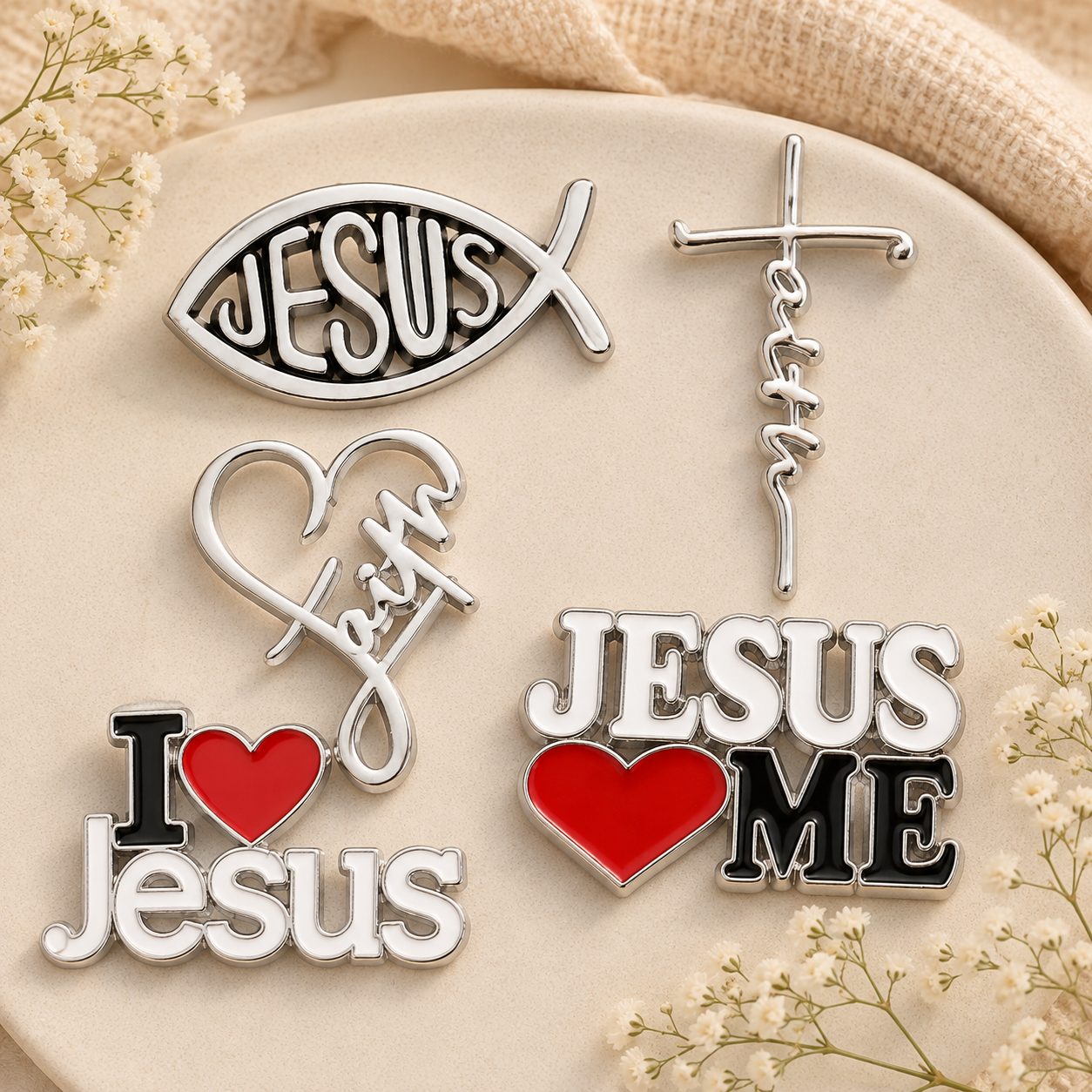 Faith & Hope Enamel Pins 1