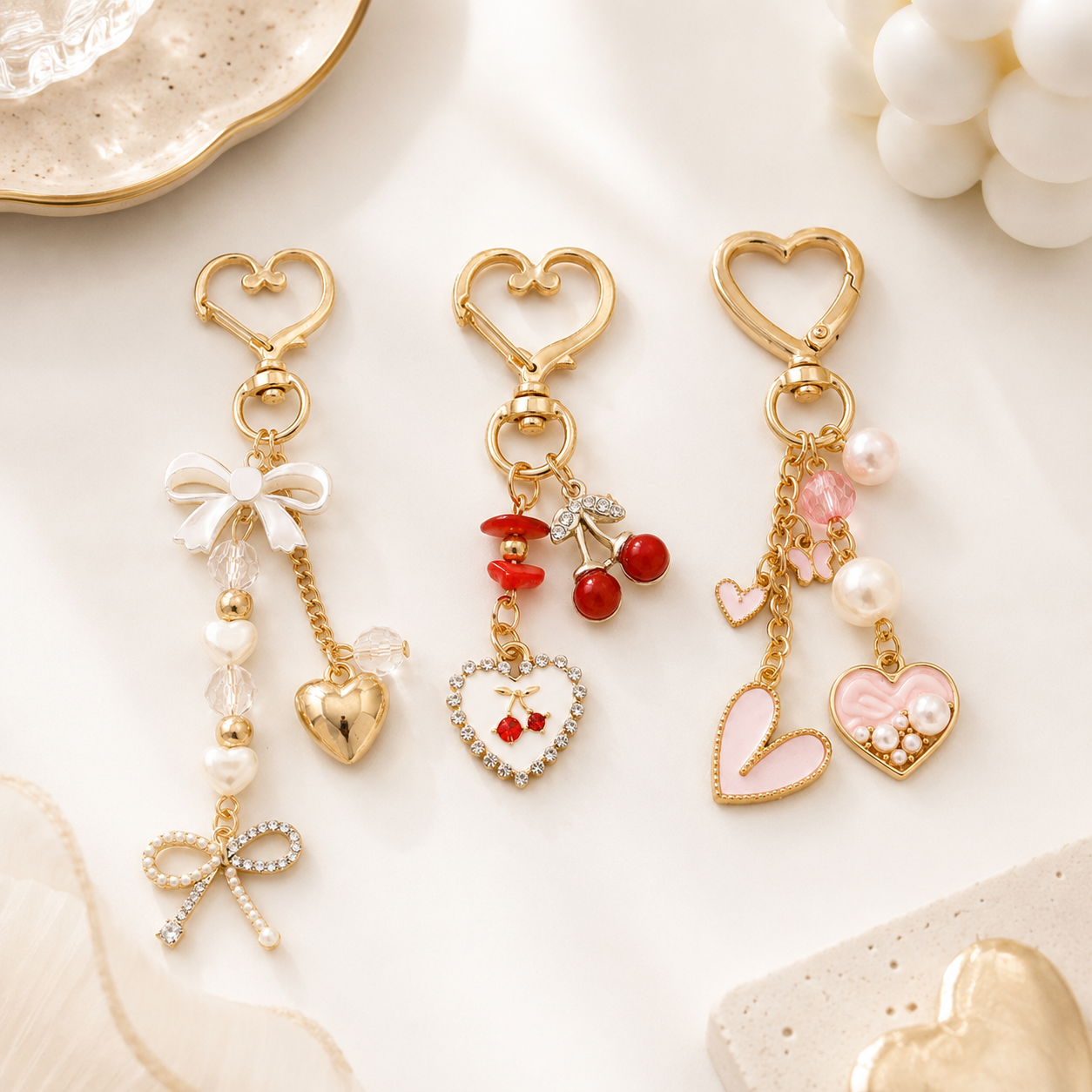 Love & Pearl Bag Charm
